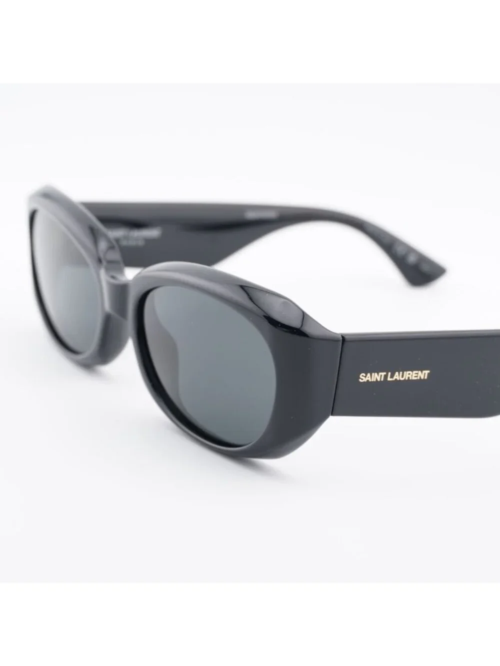 Saint Laurent SL868 001 Sunglasses Shiny Black Rectangle Frame